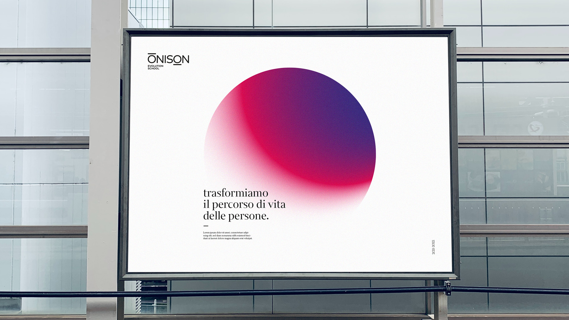 Cartellone pubblicitario - ONISON Evolution School