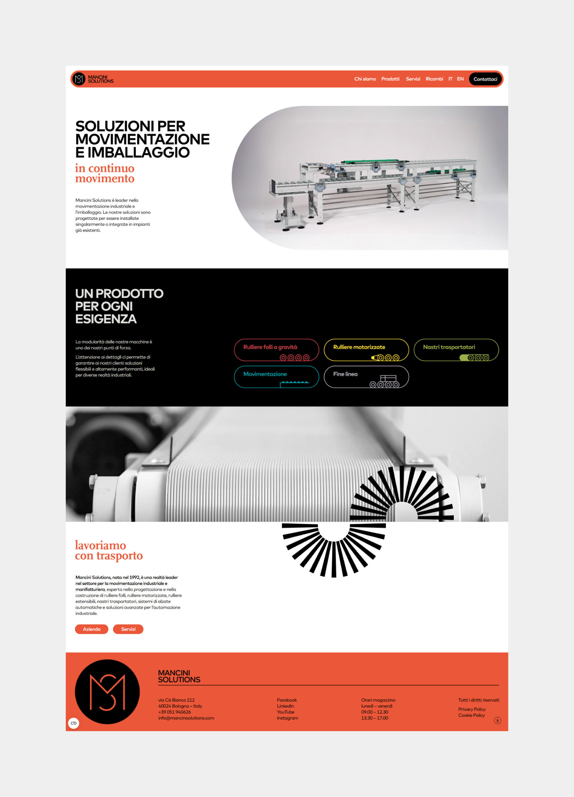 Grafica sito web Mancini Solutions