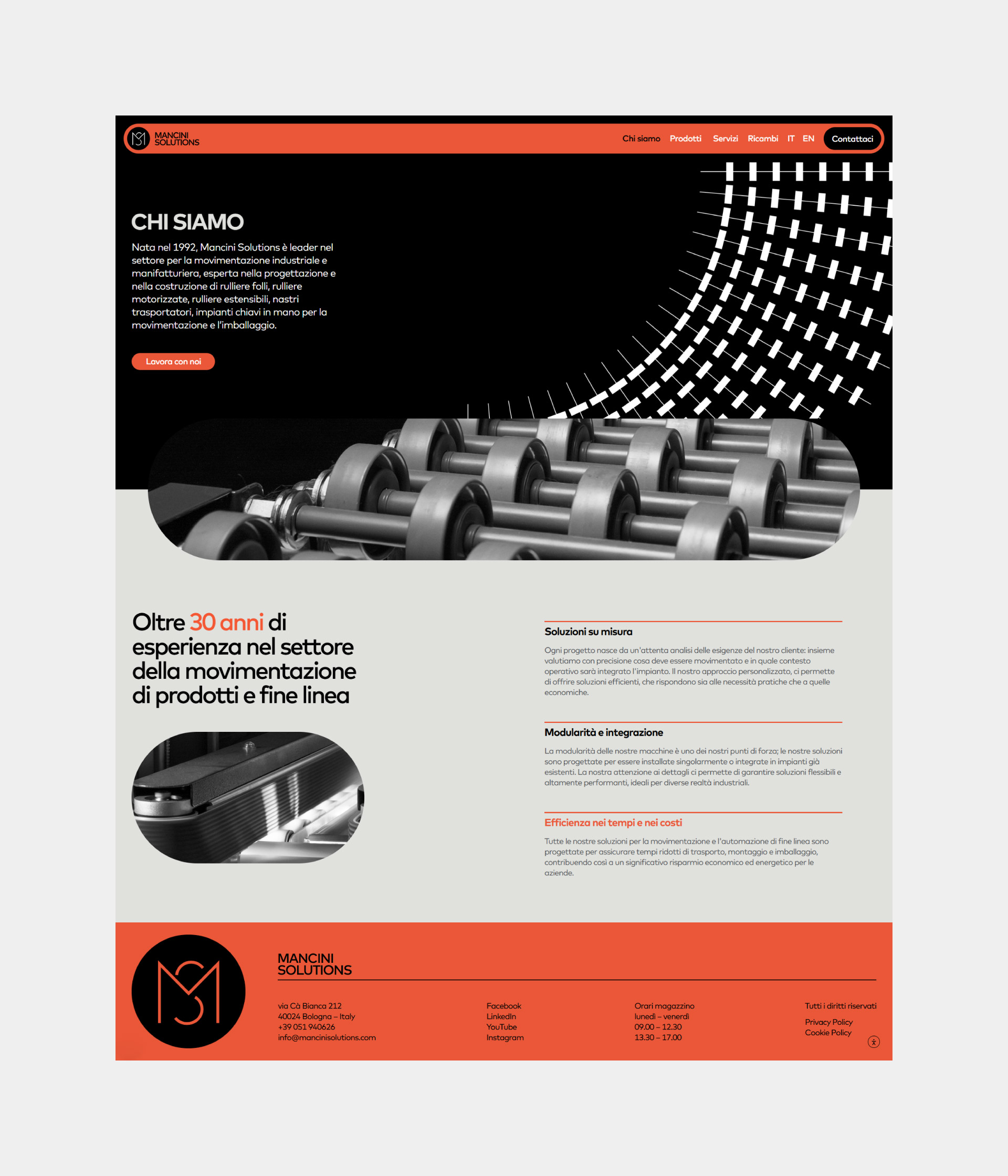 Grafica sito web Mancini Solutions
