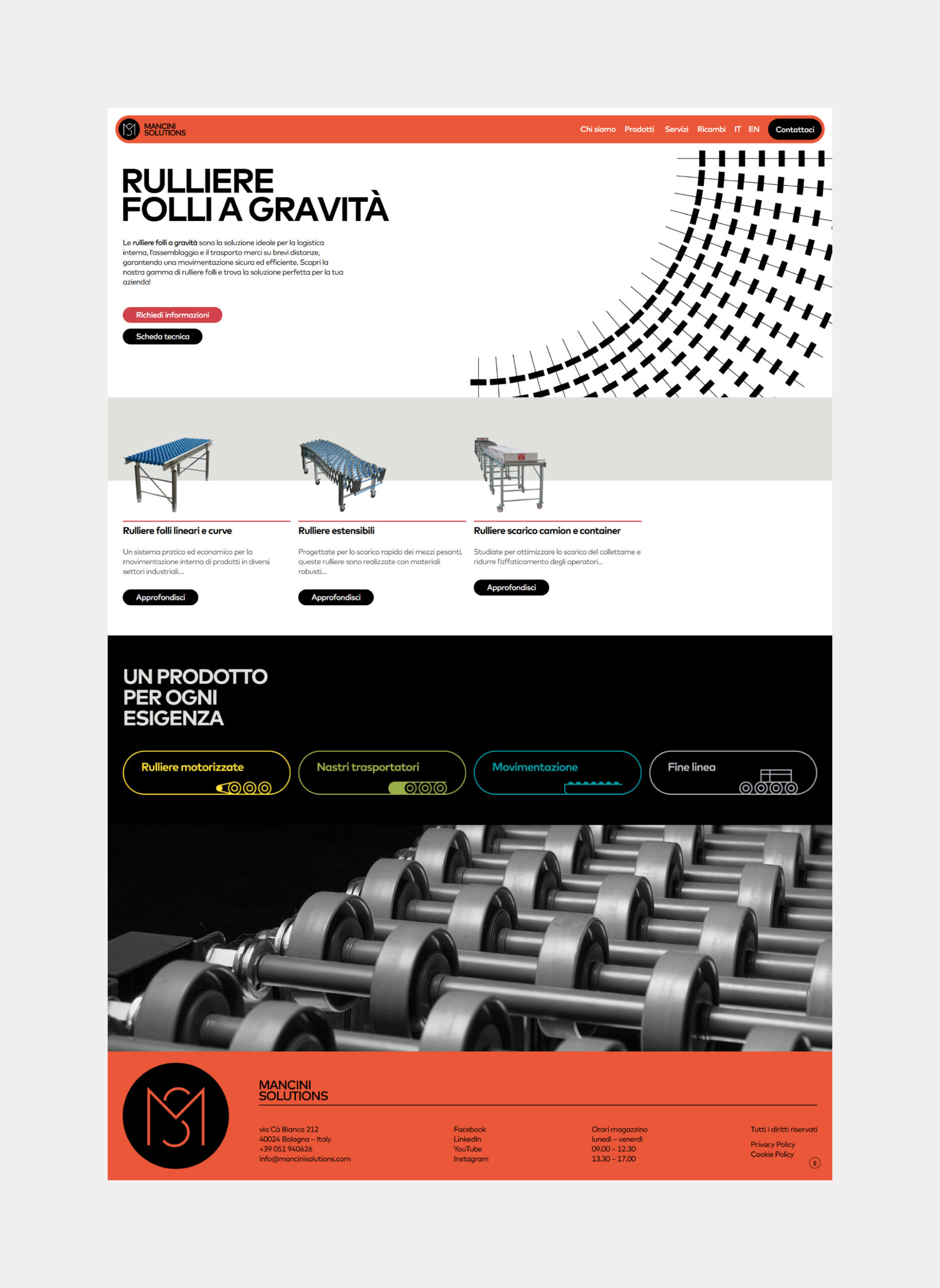 Grafica sito web Mancini Solutions